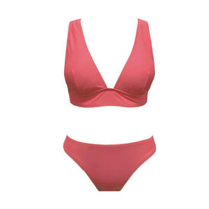 Conjunto de Bikini Push-Up Color Rosa Sandía para Mujer, Traje de Baño Sexy de Dos Piezas con Triángulo para Playa de Verano - Product Image 5