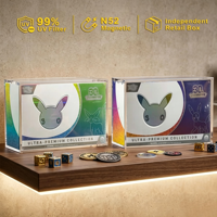Boîte de protection UV moderne en acrylique pour cartes Pokémon TCG, édition 30e anniversaire, collection Ultra Premium UPC, avec couvercle magnétique robuste