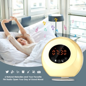 Bé người lớn ngủ Viện trợ tiếng ồn Trắng Loa FM Đài phát thanh đồng hồ báo thức ánh sáng ban đêm Mặt Trời Mọc hoàng hôn mô phỏng cho phòng ngủ thức dậy ánh sáng - Product Image 3