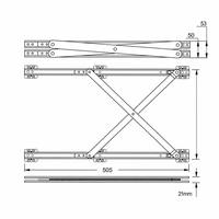 Ventana Abatible de Apertura Paralela de 505 mm con Brazo en X de Acero Inoxidable, Ventana de Ventilación Completa con Máxima Ventilación