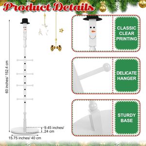 Christmas <b>Stocking</b> <b>Holder</b> Wooden Floor Standing 5 Tier Storage Rack For Holiday Decor - Product Image 4
