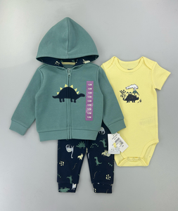 <span class=keywords><strong>Pagliaccetti</strong></span> classici per bambini all'ingrosso 100% in cotone primavera pagliaccetto in cotone di alta qualità per neonati set di 3 pz - Product Image 3