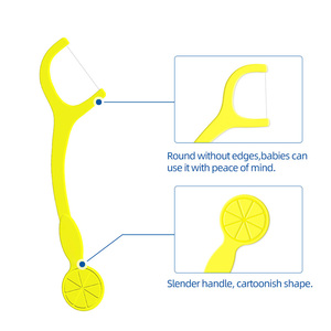 Bwhealthcare Private Label Bpa-Vrije Gekleurde Ultra Floss Kids Plastic Polyethyleen Tandflosser Tandenstoker Met Hoesje 60 Tellen - Product Image 3