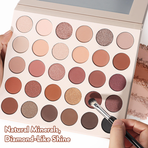 Kem kết cấu mịn dễ dàng để áp dụng bóng mắt thấp moq để tùy chỉnh Eyeshadow Nudes và nâu Matte trung tính Eyeshadow Palette - Product Image 6