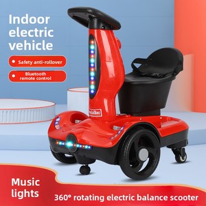 Nuevo Scooter Eléctrico de Equilibrio para <span class=keywords><strong>Niños</strong></span>, Juguete de Interior con Control Remoto, Carro RC de Plástico con Giro y Derrape, Cuatro Ruedas y Asiento - Product Image 4
