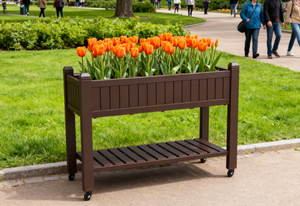 Jardinière rectangulaire en plastique lit <span class=keywords><strong>potager</strong></span> surélevé - Product Image 4