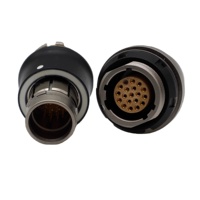 Connecteur circulaire IP68 série TT FX 2-64 broches, marque HengYu, en alliage d'aluminium plaqué cadmium, fabrication sur mesure en usine
