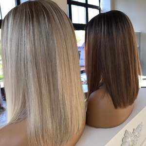 Parrucca Frontale in Pizzo Trasparente con <span class=keywords><strong>Capelli</strong></span> Europei Peruviani, <span class=keywords><strong>Colore</strong></span> Marrone con Meches, Lisci e Allineati alla Cuticola - Product Image 2