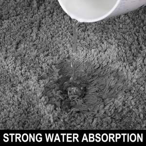 Tapis de bain de luxe en microfibre et mousse à mémoire de forme CF BM110-2GR – Vente en gros, prix abordable, style tapis de sol de salle de bain, tapis de bain très demandés - Product Image 2