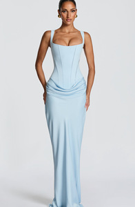 Abito Lungo da Sera Sexy Slim Senza Spalline a Vita Alta Stile Europeo Nuovo 2026 <span class=keywords><strong>per</strong></span> Donna - Product Image 3