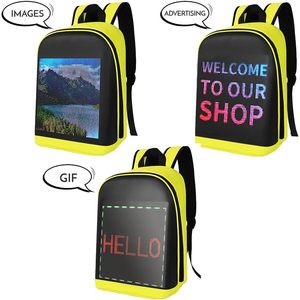 Lixada LED <b>Backpack</b> Digital Screen Customizable Travel Bag for <b>Men</b> Women - Product Image 6