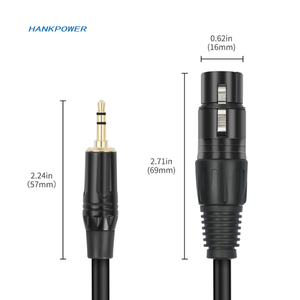 <span class=keywords><strong>Adaptateur</strong></span> audio <span class=keywords><strong>jack</strong></span> 3.5 <span class=keywords><strong>mâle</strong></span> vers <span class=keywords><strong>XLR</strong></span> femelle Câble équilibré 3.5mm vers <span class=keywords><strong>XLR</strong></span> pour microphone haut-parleur 1m 2m 3m - Product Image 4