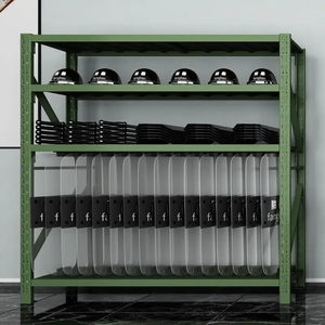 رفوف تخزين رخيصة متعددة الوظائف أرفف فولاذية متينة رفوف أصلية 4 طبقات - Product Image 2