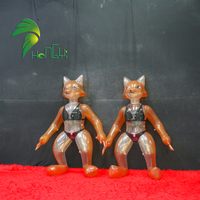 Nouvelle poupée gonflable en PVC transparent en forme de renard mignon avec jouet de dessin animé SPH, vente en gros d'usine