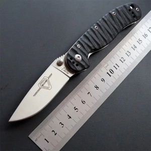 Navaja de Bolsillo Multifuncional para Exteriores AUS-8 con Mango G10, Hoja Plegable Personalizable OEM HK FB069 para Camping, Caza y Bricolaje, 1 Año de Garantía, 177mm - Product Image 1