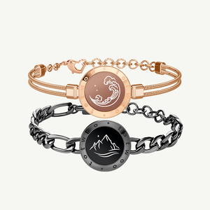 Nuevas pulseras Bluetooth <span class=keywords><strong>TOTWOO</strong></span> Mountain Sea con vibración y luz, para parejas a distancia. - Product Image 1
