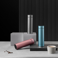 Botol Air Terisolasi Termos Titanium Bahan Dalam Dinding Ganda Tampilan Tperatur 17 Grosir