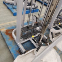Alat Fitness Gym Komersial Cable Crossover dengan Beban Pin, Baja Trapezoidal Berkualitas Tinggi, Pipa Oval Datar, Logo dan Warna Sesuai Pesanan