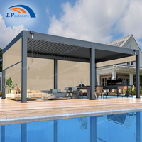 kundenspezifische aluminium wasserdichte pergola kundenspezifisches lamellendach schneebedeckte pergola garten bioklimatische aluminiumpergola