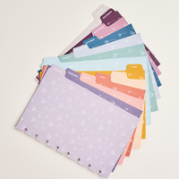 Séparateurs mensuels demi-lettres personnalisés, taille junior, pour carnets à spirales, séparateurs classiques pour carnets à spirales