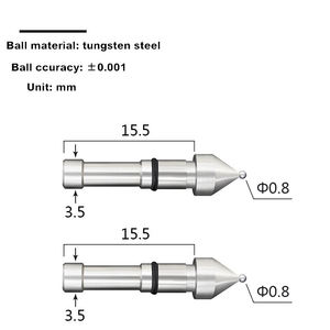 Misura misura alta precisione M-value Styli sfera in metallo duro punti micrometro ingranaggio incudini ingranaggio modulo stili Pitch sonde - Product Image 3