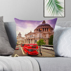 London Decorativo Impreso Home London Bridge <span class=keywords><strong>Paris</strong></span> Torre Eiffel Cojines Fundas - Product Image 2