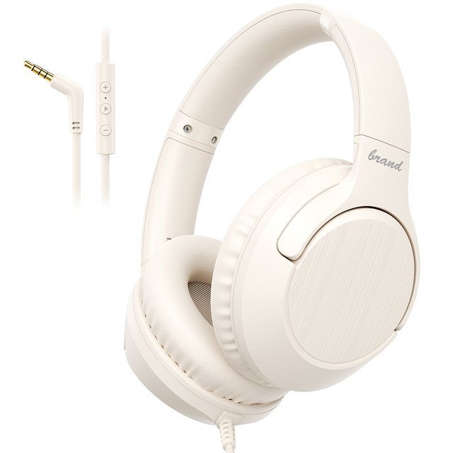 Wired Headphones Over Ear Stereo Headset with Microphone 3.5mm for PC Laptop Mobile Phone