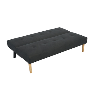 Divano Letto Convertibile Nero Italfrom 165x85x83cm Estensibile e Pieghevole per Soggiorno Senza Braccioli - Product Image 1