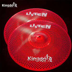Kingdo 2025ชุดฉาบสีแดง5ชิ้นชุดฝึกเครื่องดนตรีฉิ่ง - Product Image 4