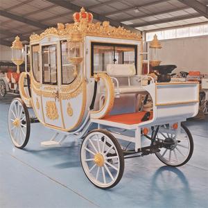 Parc d'attractions, remorque pour chevaux de mariage, transport spécial pour mariage, chariots tirés par des chevaux royaux, chariot électrique - Product Image 2