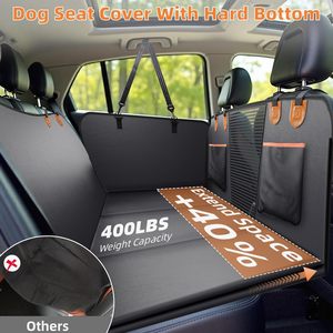 Pthicked कुत्ते कार सीट कवर वाटरप्रूफ सुव बैक सीट एक्सटेंडर एंटी-स्क्रैच ठोस चमड़े का समर्थन करता है 400lbs - Product Image 2