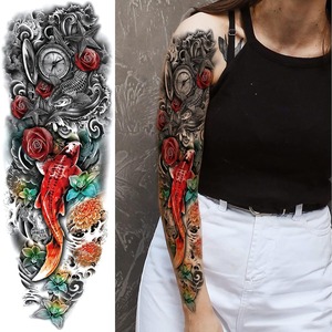 Hadiyah belleza brazo completo tatuajes temporales <span class=keywords><strong>manga</strong></span> para hombres mujeres tatuajes realistas Guerrero León Tigre flor <span class=keywords><strong>tatuaje</strong></span> pegatina - Product Image 4