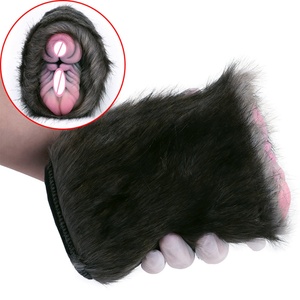 GEEBA Dual Channel Male <b>Masturbator</b> in Fur Fantasy Furry Soft Silicone Sex Toy for Men Realistic Vagina Penis Exerciser - Product Image 1