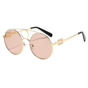 M Brand Oval <b>Sunglasses</b> Full Rim Gradient Lenses UV400 Women Casual <b>Retro</b> Style 2024 - Product Image 5