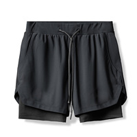 Short de gym avec logo personnalisé pour hommes, avec poches à double épaisseur, 5 pouces, pour l'entraînement sportif, sport, nylon, style décontracté, écologique