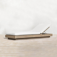 Chaise longue en rotin d'extérieur de haute qualité, lit de balcon, piscine, chaise inclinable portable en métal, bois de teck, salon de jardin