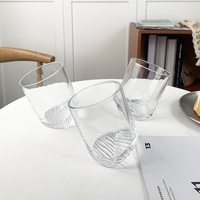 Verre à whisky japonais incliné, gobelet à eau ondulé créatif, tasse à café à fond ondulé, ensemble cadeau d'articles de bar