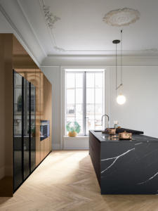 YK Carpintería Coctelera moderna <span class=keywords><strong>Accesorios</strong></span> de gabinete de cocina Inserción inteligente de mármol Cocina personalizada Isla con fregadero Cocina - Product Image 2