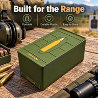 Boîte de rangement pour munitions .300 RUM, étui en plastique durable avec couvercle coulissant, organisateur compact et portable