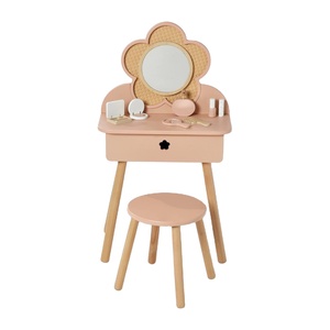 Tocador Moderno para Niñas con <span class=keywords><strong>Espejo</strong></span> y Cajones, Ideal para Dormitorio, Perfecto para Practicar Maquillaje - Product Image 1