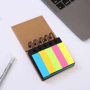 Cuaderno Espiral Bonito, Bloc de Notas con 5 Colores de Índice y Pestañas Adhesivas de Neón para Estudiantes, Notas de Oficina y Regalos Promocionales - Product Image 3