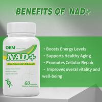 Complément NAD+ à Marque Blanche OEM/ODM : Capsules Liposomales de Nicotinamide Riboside Nucleosides 1000mg, Vitamines NAD et Resvératrol