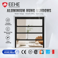 Fenêtre à battant fixe EEHE pour projet de bâtiment de bureaux, fenêtre simple à suspension en alliage d'aluminium étanche avec verre