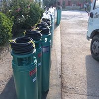 Pompe à essence éolienne submersible triphasée à haut rendement énergétique de 8 pouces 40 CV avec moteur de 22kW pompe de puits éolien en fonte dans un emballage en boîte
