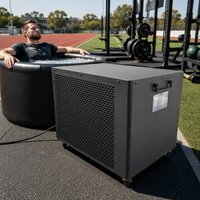 Bain de glace commercial Hi-Q Group avec refroidisseur 1 CV et unité de contrôle de filtration Wi-Fi pour salle de sport extérieure et club sportif