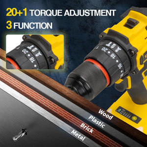 Perceuse sans fil 21V avec conversion de vitesse haute et basse et contrôle de vitesse CVT - Product Image 2