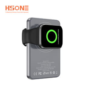 MY15L อัลตร้าสลิม 2-in-1 เครื่องชาร์จไร้สายแม่เหล็ก 5000mAh พร้อมตัวเครื่องอะลูมิเนียมอัลลอยด์กระจกนิรภัยแบบกระจกเงาและหน้าจอ TFT ขนาดใหญ่ - Product Image 6
