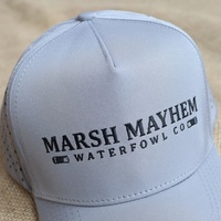 Venta Directa de Fábrica, Gorras de Golf Deportivas de 5 Paneles, Ligeras, de Poliéster, con Logotipo Bordado Personalizado, Perforadas con Corte Láser