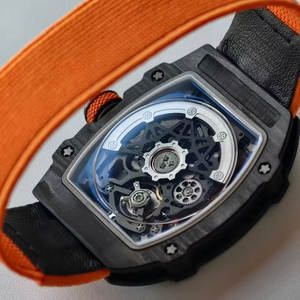 Montre mécanique de luxe 2026 de haute qualité avec boîtier en fibre de carbone 6702, verre saphir, bracelet de 20 mm, cadran à aiguilles, résistance à l'eau 30 bars - Product Image 6