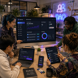 แพลตฟอร์ม DAO การพัฒนาระบบการบริหารจัดการแบบกระจายอำนาจ การจัดการการลงคะแนนด้วยโทเคน แพลตฟอร์มชุมชนเว็บ 3 - Product Image 1